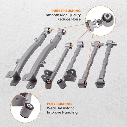 ذراع خلفي للوصلة الجانبية الخلفية من maxpeedingrods لسوبارو امبريزا 2002-2007/1993-2001 WRX/STi (GD/GG) ذراع تحكم خلفي قابل للتعديل in Saudi Arabia