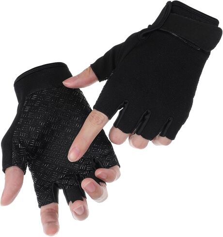 Fingerless Gloves - Non-Slip Finger Cycling Gloves for Men Women, Breathable Tactical & Biking Fingerless Glove for Fishing Biking Exercise Training Climbing in Saudi Arabia