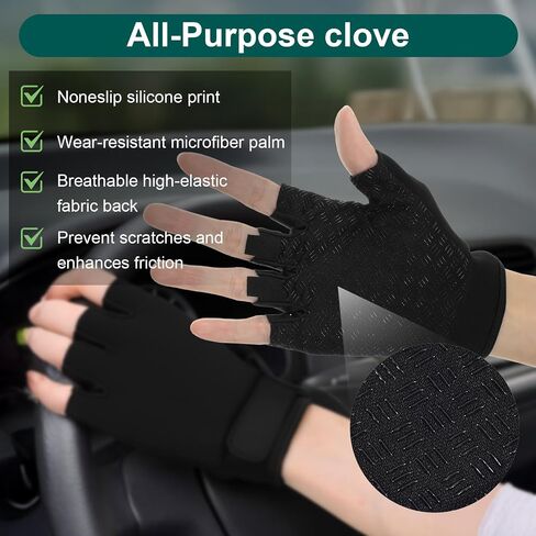 Fingerless Gloves - Non-Slip Finger Cycling Gloves for Men Women, Breathable Tactical & Biking Fingerless Glove for Fishing Biking Exercise Training Climbing in Saudi Arabia