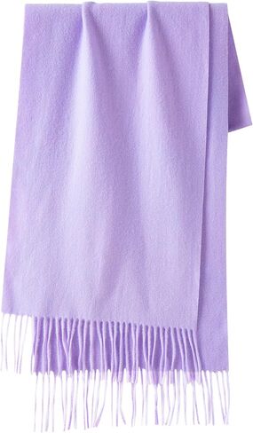CALVIN & OLIVIA Ultra-Soft Winter Cashmere Feel Scarf Solid Color Warm Long Unisex Winter Scarves Perfect Holiday Gift for Women Men Beige in Saudi Arabia