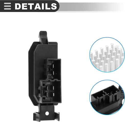 Motoforti HVAC Blower Motor Resistor, AC Blower Control, for Dodge Dart Aero 2013, Plastic, Black in Saudi Arabia