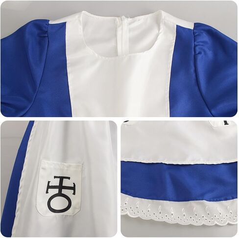 Women's Lolita Maid Cosplay Costume Dress Bloody Apron Halloween Scary Costume in Saudi Arabia