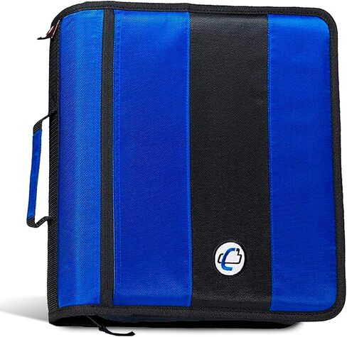 Case-it Iridescent Go Tab Zipper, 2" O-Ring with Removeable 5-Color tabbes, Expanding File Folder and Shoulder Strap and Handle, PS-440-VC, Iridescent in Kuwait