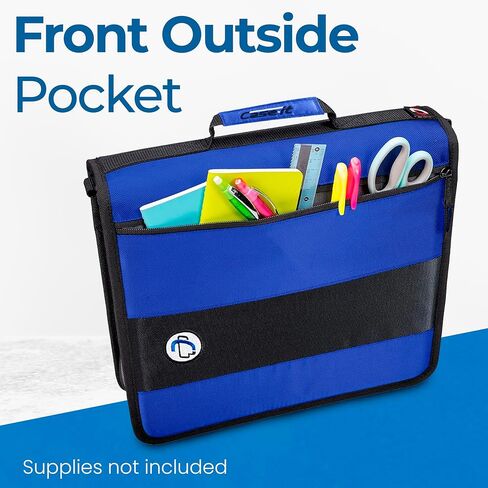 Case-it Iridescent Go Tab Zipper, 2" O-Ring with Removeable 5-Color tabbes, Expanding File Folder and Shoulder Strap and Handle, PS-440-VC, Iridescent in Kuwait