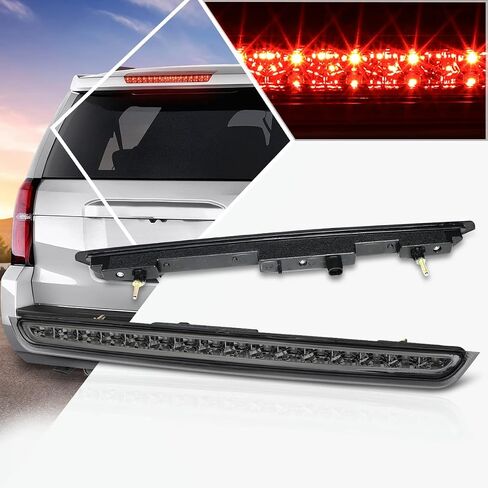 PM PERFORMOTOR LED 3rd Third Brake Light High Mount Stop Light Compatible with 07-14 Suburban Tahoe/Yukon XL,Black/Smoked in Saudi Arabia