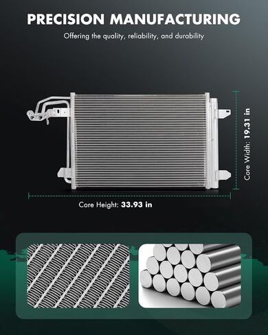 SCITOO Condenser Air Conditioning Compatible with A3, TT, TTS, RS Quattro & for VW Jetta 2005-2010, Golf, City, GTI & More, Replace# 1K0820411D in Saudi Arabia