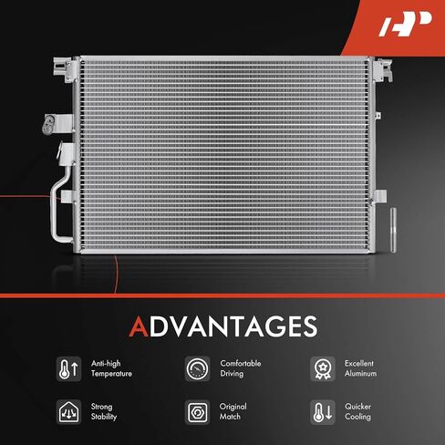 A-Premium Air Conditioning A/C Condenser Compatible with Chevrolet Equinox 2005 V6 3.4L, Replace# 15232871 in Saudi Arabia