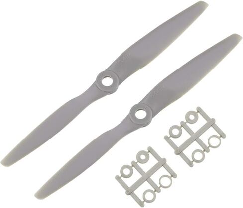uxcell RC Propellers CW 10x7 Inch 2-Vane for Airplane Nylon Gray 2Pcs with Adapter Rings in Saudi Arabia