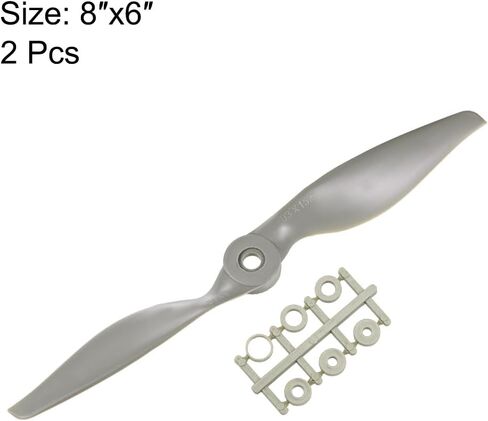 uxcell RC Propellers CW 10x7 Inch 2-Vane for Airplane Nylon Gray 2Pcs with Adapter Rings in Saudi Arabia