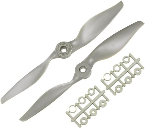 uxcell RC Propellers CW 10x7 Inch 2-Vane for Airplane Nylon Gray 2Pcs with Adapter Rings in Saudi Arabia