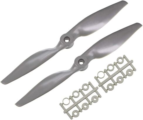 uxcell RC Propellers CW 10x7 Inch 2-Vane for Airplane Nylon Gray 2Pcs with Adapter Rings in Saudi Arabia