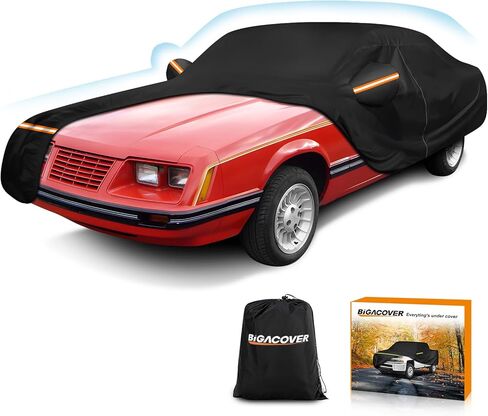 Car Cover for Toyota Corolla 1966-1981 E10-E60,1981-1987 Pontiac T1000 Waterproof 420D Oxford Cloth and Cotton Cover Outdoor Full Car Covers with Zipper Windproof Heavy Duty All Weather Protection in Kuwait