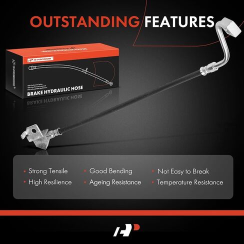A-Premium Rear Driver Side Brake Hydraulic Hose Compatible with Select Ford and Lincoln Models - Expedition, Navigator, 2002 2003 2004 2005 2006 - Replace# 2L1Z2282BA in Saudi Arabia