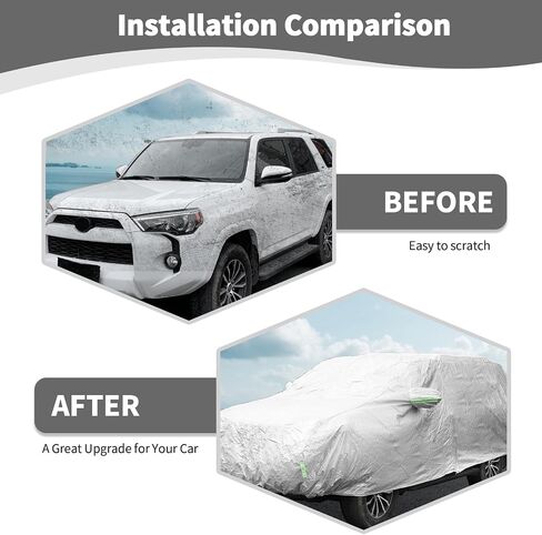 RT-TCZ for 4Runner Car Cover with Zipper Compatible with Toyota 4Runner 2010-2023 Exterior Protector Accessories in Saudi Arabia