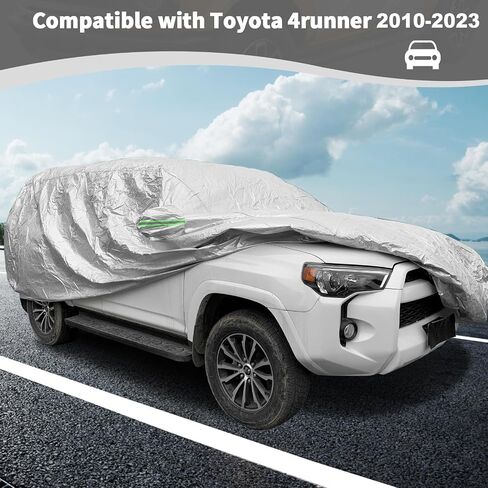 RT-TCZ for 4Runner Car Cover with Zipper Compatible with Toyota 4Runner 2010-2023 Exterior Protector Accessories in Saudi Arabia