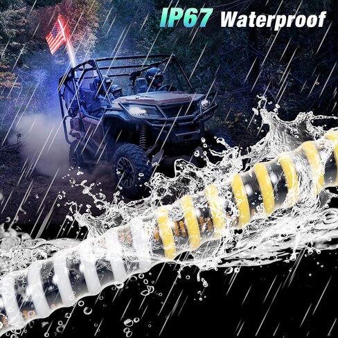 3FT سوط ضوء، 2025 ترقية COB سوط ضوء، واحد برتقالي اللون هوائي السياط يصلح ل UTV ATV Polaris RZR SXS Can-Am in Kuwait