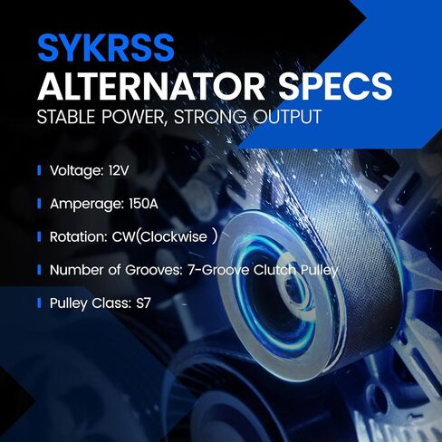 11340 Alternator Compatible with Nissan 350Z 07-09, 370Z 09-16, Compatible with Infiniti M35 09-10, Q50 14-15, Q70 14-16, 3.5L 3.7L- 12V 150Amp Replace for A003TJ1991 A003TJ1991A in Saudi Arabia