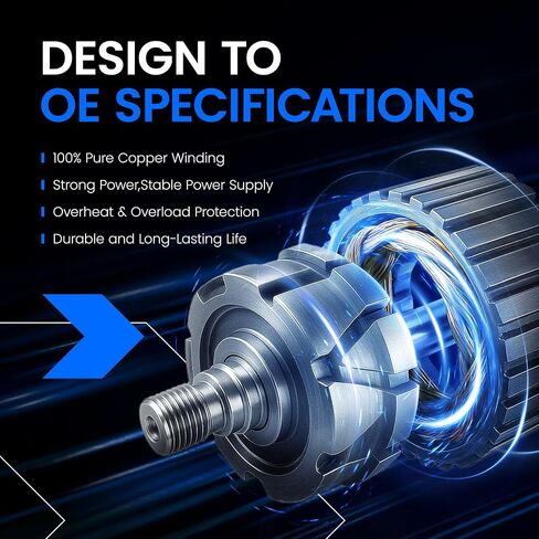 11340 Alternator Compatible with Nissan 350Z 07-09, 370Z 09-16, Compatible with Infiniti M35 09-10, Q50 14-15, Q70 14-16, 3.5L 3.7L- 12V 150Amp Replace for A003TJ1991 A003TJ1991A in Saudi Arabia