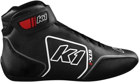 K1 GTX-1 Adult Soft Leather and Nomex® Auto Racing Shoes - SFI 3.3/5 - Black, Grey Size 11 in Saudi Arabia