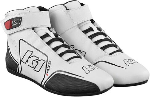K1 GTX-1 Adult Soft Leather and Nomex® Auto Racing Shoes - SFI 3.3/5 - Black, Grey Size 11 in Saudi Arabia