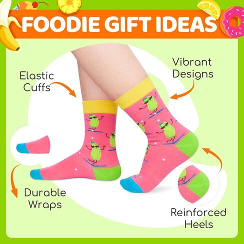 HAPPYPOP Funny Ice Cream Gifts Socks for Girls - Silly Crazy Novelty Cute Socks for Kids, Valentines Day Gifts for Kids 7-9 Years Old in Kuwait
