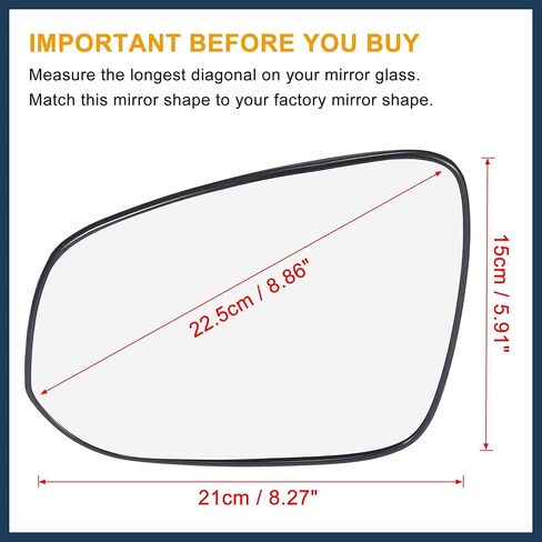 for Toyota RAV4 2013-2015 Car Rearview Driver Left Side Heated Mirror Glass with Backing Plate 87961-42B80 in Saudi Arabia