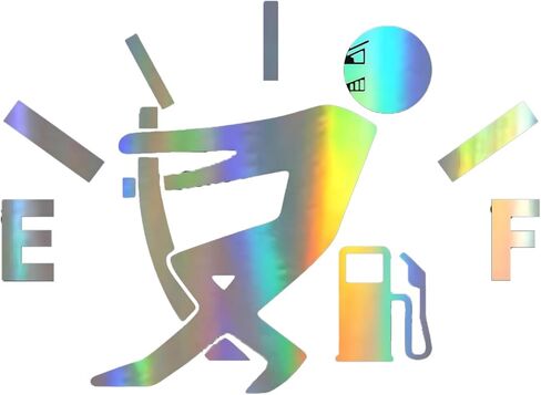 Funny Fuel Tank Stickers, Vinyl Gas Tank Decal, Reflective Fuel Lid Decals, Self-Adhesive Fuel Gauge Empty Stickers, Auto Fuel Tank Cover Sticker, Universal Funny Signs Decal for Cars (White) in Kuwait