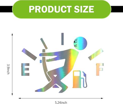 Funny Fuel Tank Stickers, Vinyl Gas Tank Decal, Reflective Fuel Lid Decals, Self-Adhesive Fuel Gauge Empty Stickers, Auto Fuel Tank Cover Sticker, Universal Funny Signs Decal for Cars (White) in Kuwait