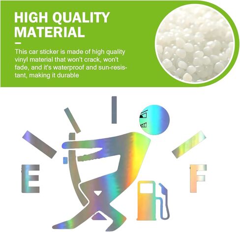 Funny Fuel Tank Stickers, Vinyl Gas Tank Decal, Reflective Fuel Lid Decals, Self-Adhesive Fuel Gauge Empty Stickers, Auto Fuel Tank Cover Sticker, Universal Funny Signs Decal for Cars (White) in Kuwait