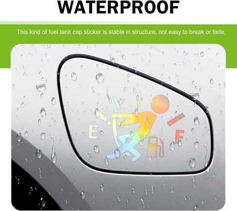Funny Fuel Tank Stickers, Vinyl Gas Tank Decal, Reflective Fuel Lid Decals, Self-Adhesive Fuel Gauge Empty Stickers, Auto Fuel Tank Cover Sticker, Universal Funny Signs Decal for Cars (White) in Kuwait