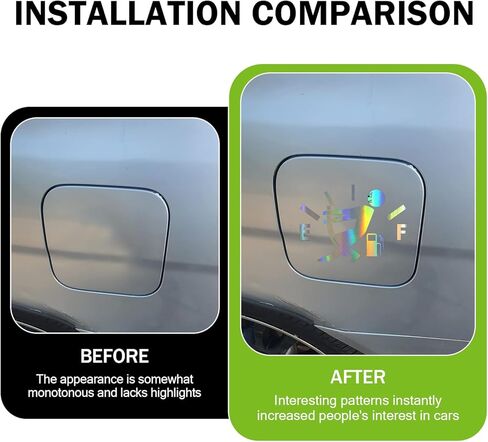 Funny Fuel Tank Stickers, Vinyl Gas Tank Decal, Reflective Fuel Lid Decals, Self-Adhesive Fuel Gauge Empty Stickers, Auto Fuel Tank Cover Sticker, Universal Funny Signs Decal for Cars (White) in Kuwait