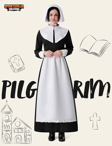 Spooktacular Creations Halloween Colonial Costume, Black Pioneer Dress Women, Halloween Costumes for Women Adult 2025 in Saudi Arabia