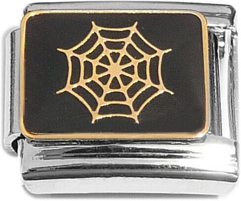 Spider Web Black Spooky Italian Charm in Saudi Arabia