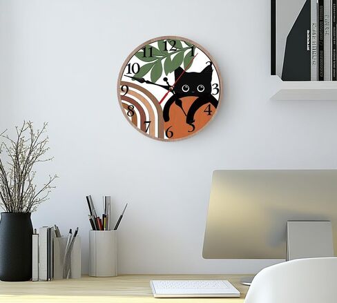 Unique Octopus Nautical World Map Silent Non Ticking Wall Clock 12 Inch, Battery Operated, Round Wood Wall Clocks, for Living Room Kitchen Bedroom Bathroom Office Decorative Coastal Gift in Saudi Arabia