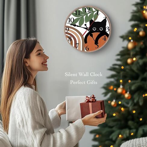 Unique Octopus Nautical World Map Silent Non Ticking Wall Clock 12 Inch, Battery Operated, Round Wood Wall Clocks, for Living Room Kitchen Bedroom Bathroom Office Decorative Coastal Gift in Saudi Arabia