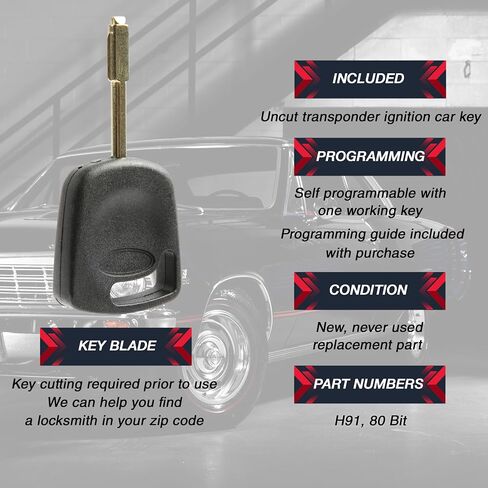 2X USARemote Key Fob Remote Transponder Car Key Tibbe for 2010 2011 2012 2013 Ford Transit Connect (H91, 80 Bit) in Saudi Arabia