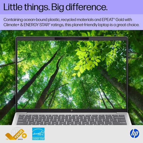 كمبيوتر محمول HP Pavilion Aero مقاس 13.3 بوصة، شاشة WUXGA، AMD Ryzen 5 8640U، ذاكرة الوصول العشوائي 16 جيجابايت، 512 جيجابايت SSD، AMD Radeon Graphics، Windows 11 Home، مفتاح Copilot، 13-bg0010nr (2024) in Saudi Arabia
