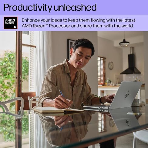 كمبيوتر محمول HP Pavilion Aero مقاس 13.3 بوصة، شاشة WUXGA، AMD Ryzen 5 8640U، ذاكرة الوصول العشوائي 16 جيجابايت، 512 جيجابايت SSD، AMD Radeon Graphics، Windows 11 Home، مفتاح Copilot، 13-bg0010nr (2024) in Saudi Arabia