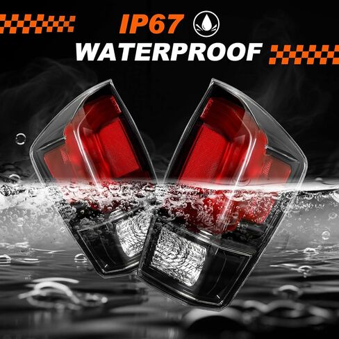 زوج من مصابيح خلفية سوداء من Mayello مع مصابيح مناسبة لشاحنات Toyota Tacoma 2016-2023، استبدال التوصيل والتشغيل in Kuwait