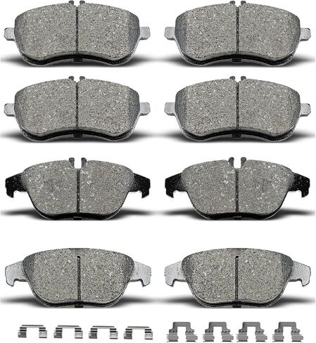 D1340 D1341 8pcs Ceramic Front Rear Brake Pads With Clips Fit For Mercedes-Benz C250 2012-2016,For Mercedes-Benz C300 2008-2012 in Saudi Arabia