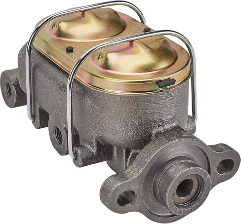 Speedway Motors GM Corvette Style Cast Iron Master Cylinder, 1 Inch Bore, Dual Outlet Design with 1/2-20 and 9/16-18 Ports, Compatible with Disc/Drum or Disc/Disc Brake Systems in Saudi Arabia