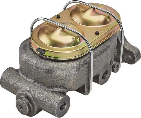 Speedway Motors GM Corvette Style Cast Iron Master Cylinder, 1 Inch Bore, Dual Outlet Design with 1/2-20 and 9/16-18 Ports, Compatible with Disc/Drum or Disc/Disc Brake Systems in Saudi Arabia