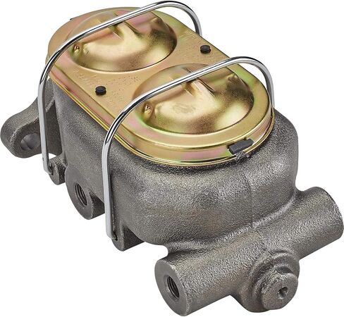 Speedway Motors GM Corvette Style Cast Iron Master Cylinder, 1 Inch Bore, Dual Outlet Design with 1/2-20 and 9/16-18 Ports, Compatible with Disc/Drum or Disc/Disc Brake Systems in Saudi Arabia