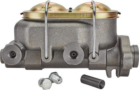 Speedway Motors GM Corvette Style Cast Iron Master Cylinder, 1 Inch Bore, Dual Outlet Design with 1/2-20 and 9/16-18 Ports, Compatible with Disc/Drum or Disc/Disc Brake Systems in Saudi Arabia