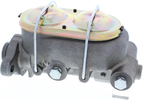 Speedway Motors GM Corvette Style Cast Iron Master Cylinder, 1 Inch Bore, Dual Outlet Design with 1/2-20 and 9/16-18 Ports, Compatible with Disc/Drum or Disc/Disc Brake Systems in Saudi Arabia