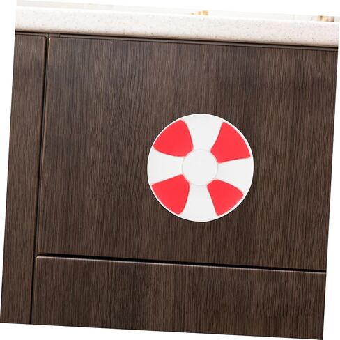 HOMSFOU Cute Lifebuoy Pulls for Boys and Girls' Wardrobe 2pcs Plastic Handles Coastal Knobs Cabinet Hardware in Saudi Arabia