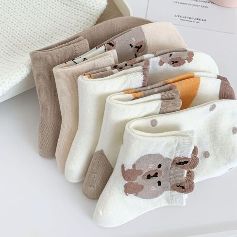 5 Pairs Women's Cute Capybara Cartoon Ankle Socks,Soft Breathable Casual Socks for Daily Wear，Home in Saudi Arabia