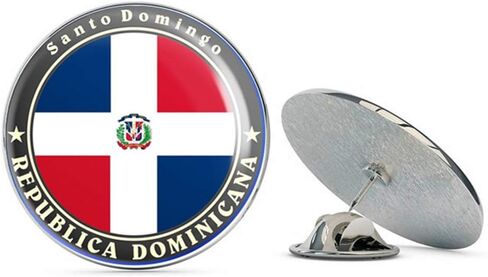 Domincan Republic Round Metal 0.75" Lapel Pin Hat Shirt Pin Tie Tack Pinback in Saudi Arabia