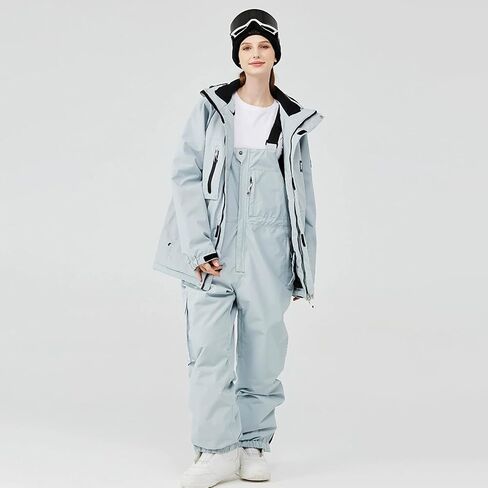 GS SNOWING Women's Ski Jackets and Pants Set Windproof Waterproof Snowboard Jacket Bibs Two Piece Ski Suits in Saudi Arabia