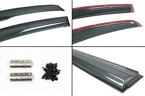 Cuztom Tuning JDM 3D Style Smoked Clip-On Type Window Visor Rain Guard Compatible with 2015-2019 3rd Gen Honda FIT GK5 in Saudi Arabia